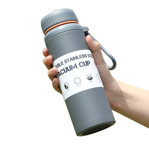 Termo de acero inoxidable de doble pared con logotipo personalizado, botella de agua aislada con taza, gran capacidad, <span class=keywords><strong>1000ml</strong></span>, venta al por mayor - Product Image 5