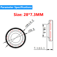 Haut-parleur circulaire à film composite 28 mm 4 ohms 2W, personnalisé pour diffusion vocale intelligente IA, accessoires d'amplificateur de haut-parleur, direct usine OEM