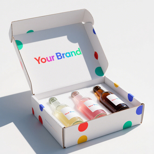 Hộp bưu phẩm với biểu tượng tùy chỉnh sóng chai hộp bao bì nước giải khát chai vận chuyển hộp với ngăn - Product Image 2