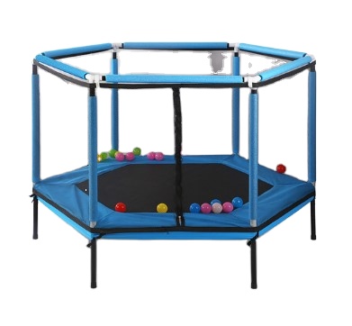 Крытый Съемный Детский шестигранный батут RTS 2023 YDM, бытовая прыгающая платформа с защитной проволочной сеткой