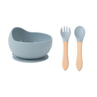 Ensemble de bols de sevrage pour bébé en silicone de qualité alimentaire, portables et sécurisés pour les enfants, avec base à ventouse pour la vaisselle des enfants