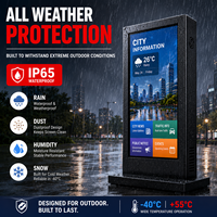 65 Inch Outdoor Digital Kiosk with Touch Screen IP65 Waterproof Display for Public Information