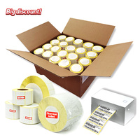 Etiqueta Adhesiva Térmica Directa Personalizada de Fábrica, 50x25mm, Etiqueta Sensible al Calor para Códigos de Barras