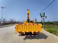 Camion-grue Dongfeng à double cabine, grue à flèche droite de 4 tonnes, camion-grue léger avec plateau de chargement, LHD/RHD en option