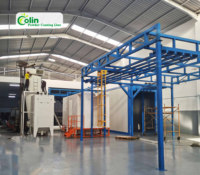 Nouvelle usine de revêtement par pulvérisation semi-automatique manuelle de grande taille Colin avec système complet et contrôle PLC