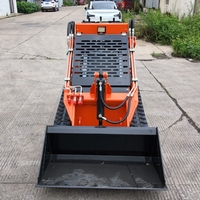 Mini-chargeuse compacte sur chenilles en caoutchouc Diesel avec attache rapide pour travaux de jardinage et de construction
