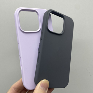 Màu Sắc Tinh Khiết Bất Lỏng Silicone Mềm Bumper Chống Sốc Điện Thoại Di Động Trường Hợp Đối Với <span class=keywords><strong>iPhone</strong></span> 16 Pro Max 15 14 Cộng Với Với Logo - Product Image 2