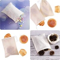 Sacs en mousseline à cordon pour thé, épices, herbes et médecine chinoise, pochette filtrante en maille fine réutilisable avec fermeture à cordon