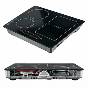 Meilleures ventes - Cuisinière <span class=keywords><strong>hybride</strong></span> 6800W à 4 brûleurs, plaque de cuisson à induction intégrée électrique pour hôtel, camping-car - Product Image 3