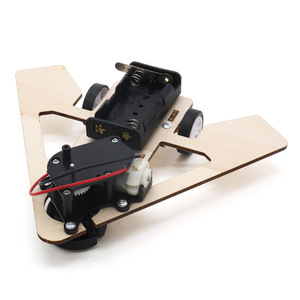 Wooden <b>Diy</b> Robot Car <b>Kit</b> For Kids Stem Education With Battery Powered Motor And Wheels 7-9 Years Old - Product Image 4
