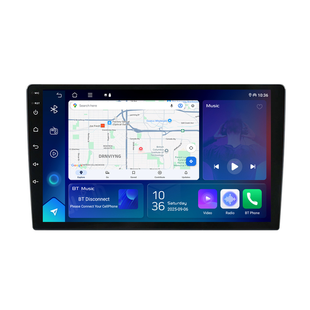 4+64GB Universal 9 10 Inch Android Auto Stereo Video Player Car Radio Autoradio Headunit Navigation GPS WIFI CarPlay