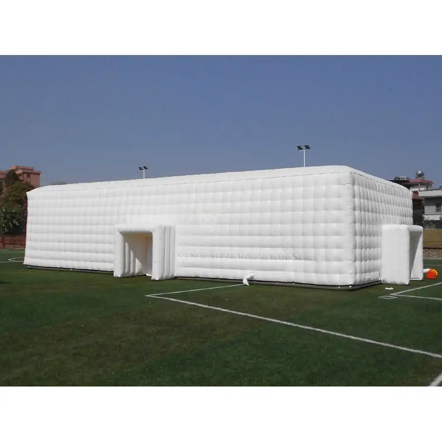 Tenda Kubus Raksasa Putih Luar Ruangan 20X10M, Tenda Kubus Tiup untuk Pesta Pernikahan dan Promosi dari Pabrik Sino Tiup