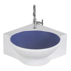 Export qualität Keramik Sanitär keramik Italienische Tischplatte Vistaar Badezimmer Ecke Harz Waschbecken Solid Surface Vessel Sink