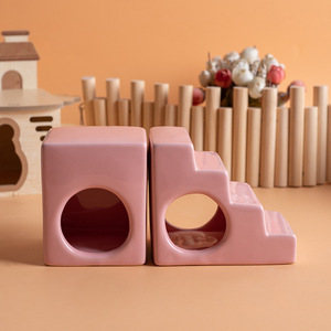 Nouveau Nid en Céramique pour Hamster avec Escalier, Maison Cachette Anti-Mastication, Meuble d'Intérieur pour Petits Hamsters, Idéal pour l'Été - Product Image 3