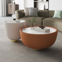 Table basse en dalle de pierre, style italien moderne, luxe léger, pour petit appartement, salon simple, maison, populaire sur internet, créative