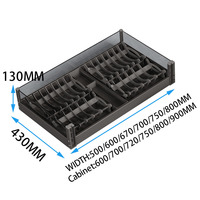 VBOSR Panier coulissant hydraulique pour armoires de cuisine, fermeture douce, en aluminium, organisateur de tiroirs de cuisine, support pour assiettes et vaisselle