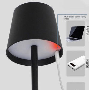 Lampe industrielle moderne à haut poteau avec gradateur de lumière LED, lampadaire avec abat-jour suspendu en verre pour chambre et salon - Product Image 4