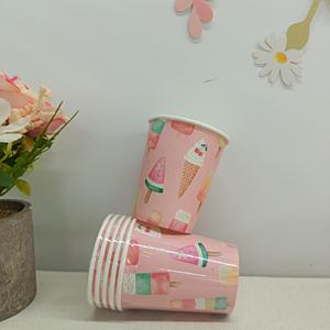 DAMAI - Juego de Vajilla Desechable de Papel para Fiestas Infantiles, Platos, Vasos, Servilletas, con Artículos para Fiestas de Helados - Product Image 4