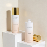 Flacon de soin de la peau en verre dégradé de luxe 100 ml avec bouchon doré, flacon vide pour toner, sérum, emballage cosmétique