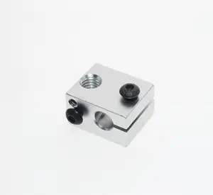 3Dプリンター用アルミニウムヒートブロックE3D V6JヘッドMK7/MK8押出機Makerbot用16mm * 16mm * 12mm