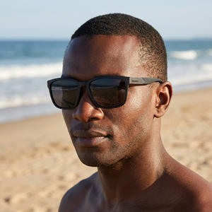 Lunettes de soleil polarisées Lafite à monture carrée pour hommes, protection UV400, monture en plastique noir et métal, verres TAC, style conduite en extérieur - Product Image 4