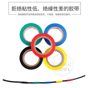 เทปพันสายไฟ PVC 5 ม. ฉนวนด้านเดียว กันน้ำ สำหรับซ่อมสายไฟ สีแดง สีฟ้า สีเหลือง สีเขียว สีดำ - Product Image 3