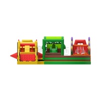 Prix d'usine – Parcours d'obstacles gonflable commercial de 150 m en PVC avec toboggan pour enfants et adultes