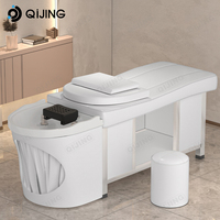 Lit de massage thaïlandais moderne et personnalisé avec bac de lavage pour shampoing, spa capillaire et massage de la tête en salon