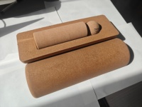 Planche d'équilibre demi-rouleau en liège naturel, écologique, certifiée FSC, haute densité, personnalisable, pour entraînement de yoga et de stabilité