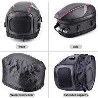 Bolsa de sillín de viaje impermeable con forro duro para Kawasaki KLR650 KLR 650 1987-2022 bolsa de lona trasera equipaje de motocicleta y alforjas