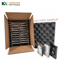 Boîte d'emballage personnalisée en carton ondulé pour disque dur avec insert en mousse et séparateur pour l'expédition et le stockage de HDD SSD par KAKA