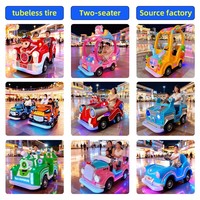 Voiture tamponneuse électrique pour enfants en fibre de verre avec gros pneus, musique et lumières, pour parc d'attractions parent-enfant, en promotion