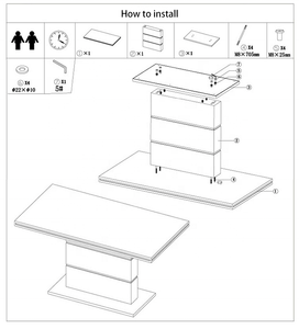 Мебель для французской столовой, набор для столовой, современный стеклянный обеденный стол, 6 стульев - Product Image 3