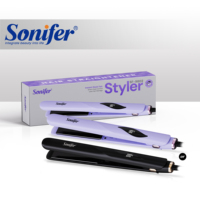 Lisseur de cheveux Sonifer SF-9802 avec arrêt automatique, verrouillage de la poignée, 9 réglages de température, lisseur de cheveux PTC pour un usage quotidien