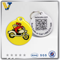 Personalisiertes Metall-ID-Gerät mit QR-Code und Eigenem Logo für Hunde und Katzen