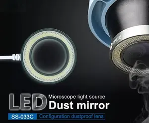 सनशाइन SS-033C माइक्रोस्कोप 36 एलईडी सफेद प्रकाश स्रोत धूल के सबूत दर्पण विरोधी धूआं रक्षक दोहरीकरण ताल