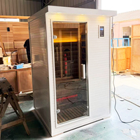 Kompakt Pratik 2 Kişilik Tam Spektrum Hemlock Uzak Kızılötesi Sauna Evde Özel Sağlık Bakımı ve Dinlenme İçin