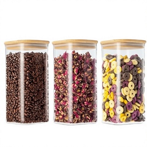 Frascos de Vidrio de Borosilicato de Alta Calidad para Almacenamiento de Alimentos, con Tapa de Bambú, Herméticos, Apilables, para Fiestas, de Fábrica con 41 Años de Experiencia - Product Image 2