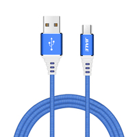 Adaptateur Micro USB tressé en denim JIALE, charge rapide, nylon, cuivre pur, écologique, 1M-5M, banque d'alimentation pour téléphone portable