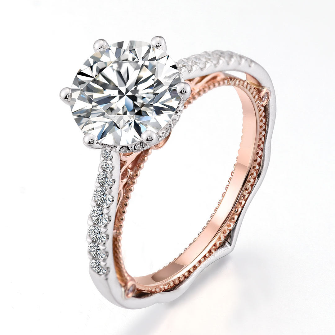 แหวนมอยซาไนต์ทองแท้ 14K