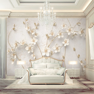 3D carta da parati di alta qualità 3D Tv sfondo che copre fiori murale per soggiorno - Product Image 1