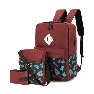 Manufacturer Custom Fashion Printed Portable Waterproof Wear-resistant <b>Laptop</b> <b>Backpack</b> with USB Polyester Lining Zipper Closure - Product Image 2