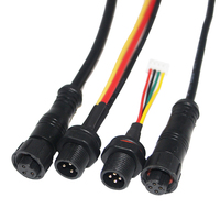 Connecteur M12 mâle IP67 à montage sur panneau, câble 2, 3 ou 4 broches, connecteurs étanches mâle-femelle, câble d'alimentation