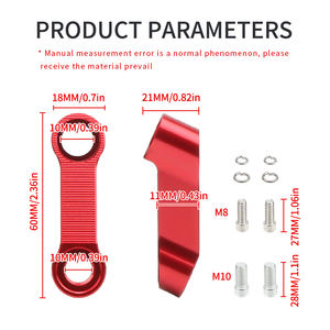 <span class=keywords><strong>Adaptateur</strong></span> universel de montage de rétroviseurs de <span class=keywords><strong>moto</strong></span> M10 CNC en aluminium - Product Image 2