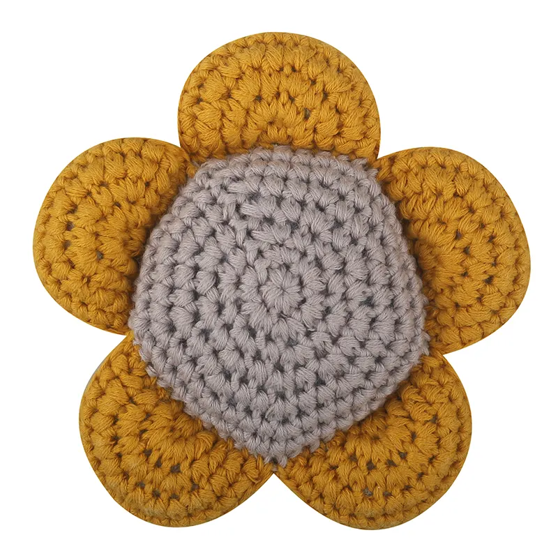 Crochet DIY हस्तनिर्मित फूल गुड़िया आलीशान Pacify खिलौना उपहार के लिए बच्चे बच्चों