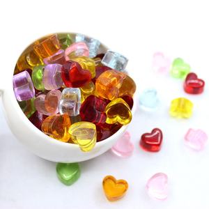Perle en résine transparente 3D en forme de cœur épais, style bonbon, mignonne et kawaii, 15*17*9mm, pour DIY - Product Image 5