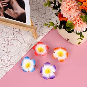 Fleurs artificielles de frangipanier en gros pour coiffes, fleurs artificielles de frangipanier faites à la main pour la plage - Product Image 4