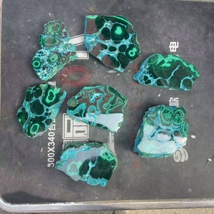 Venta al por mayor de gemas naturales en bruto: Rodajas de <span class=keywords><strong>crisocola</strong></span> con malaquita, especímenes de cristal de forma libre para decoración Feng Shui - Product Image 6