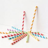 Pailles en papier biodégradables écologiques en emballage coloré, vente en gros pour jus de fruits