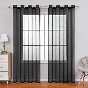 Cortinas DaiRui <span class=keywords><strong>de</strong></span> Color Sólido, Translúcidas, Suaves y Filtrantes <span class=keywords><strong>de</strong></span> Luz para Sala <span class=keywords><strong>de</strong></span> Estar, Tratamiento Semitransparente con Ojales - Product Image 3